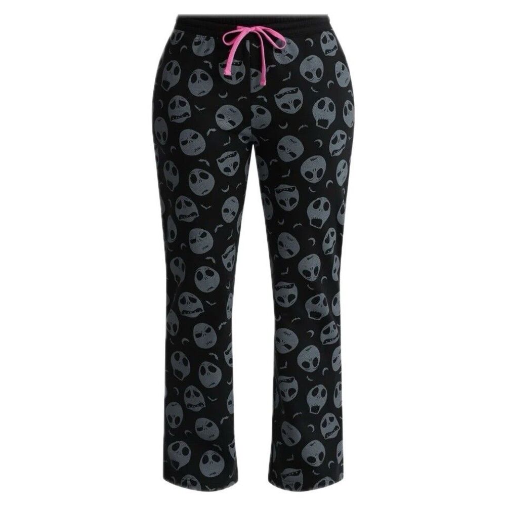 Disney Nightmare Before Christmas Pants Women Jack Faces Goth Halloween Size XS